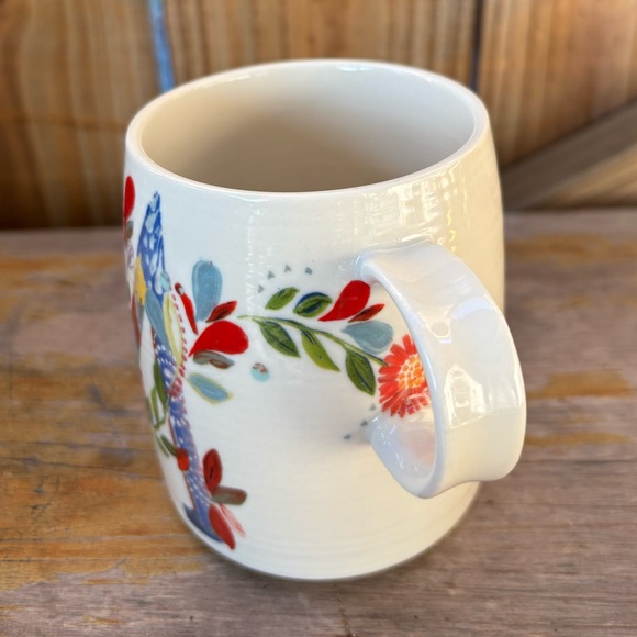 Anthropologie Starla M Halfmann Petal Palette Monogram Coffee Mug Initial M 12oz - Picture 5 of 8